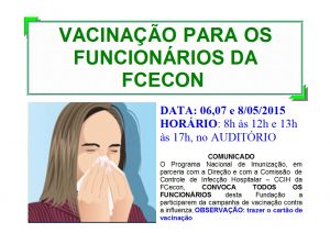 Imagem da notícia - FCecon convoca funcionários para a vacinação contra a influenza