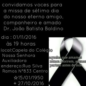 Imagem da notícia - Missa de sétimo dia de médico da FCecon será nesta terça-feira, em Manaus