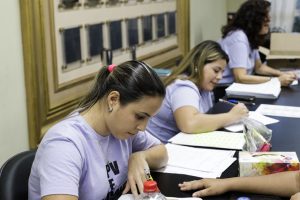 Manaus, 19/06/2019. A Vara de Execuções Penais (VEP) promoveu uma ação em prol da saúde feminina de cumpridoras de pena dos regimes aberto e semi aberto. O evento foi realizado no Salão Nobre do Fórum Ministro Henoch Reis. Foto: Raphael Alves